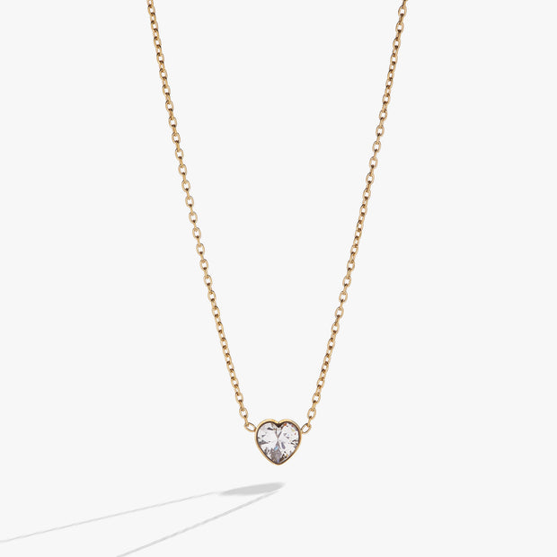 Crystal Heart Pendant Necklace