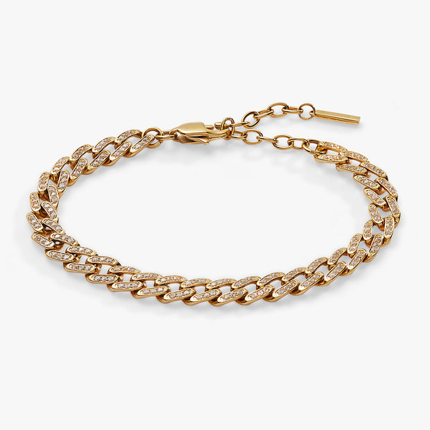 Crystal Pave Curb Chain Bracelet