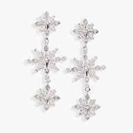 Crystal Snowflake Linear Earrings