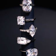 Sterling Silver Cushion East-West Ring
