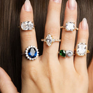 Sterling Silver Marquise & Trillion Ring