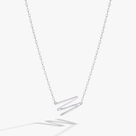 Initial M Precious Elongated Necklace