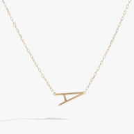 Initial A Precious Elongated Necklace