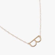 Initial B Precious Elongated Necklace