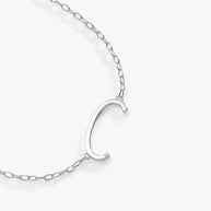 Initial C Precious Elongated Necklace