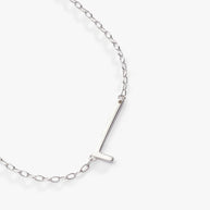 Initial L Precious Elongated Necklace
