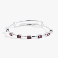 February Birthstone Emerald Cut Bangle