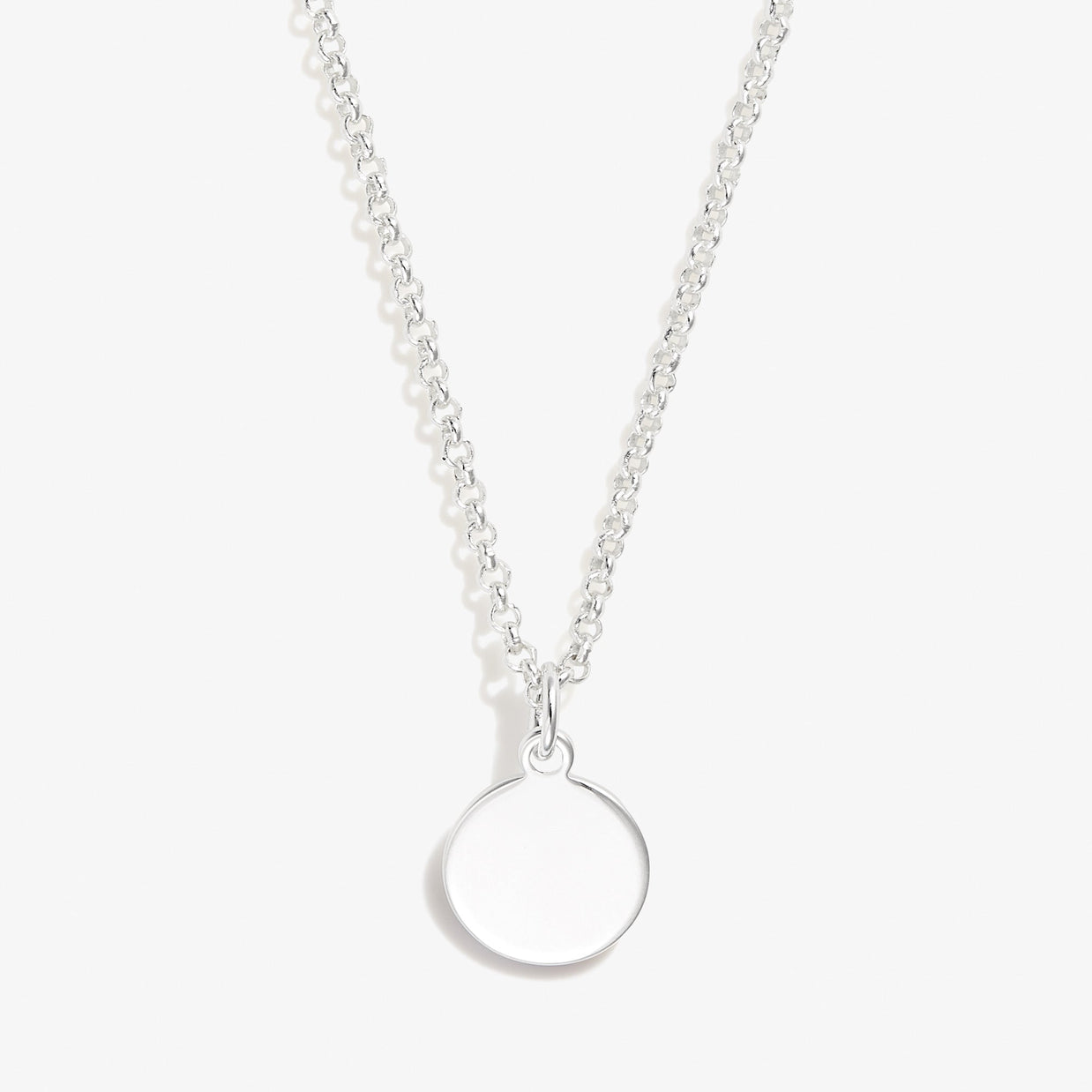 Small Circle Charm Necklace, 19''