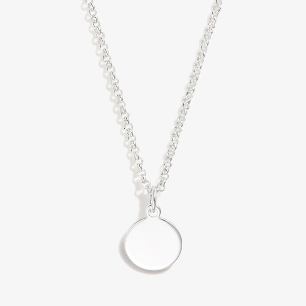 Small Circle Charm Necklace, 19''