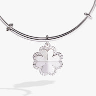 Four-Leaf Clover Charm Bangle
