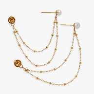 Freshwater Pearl Front-and-Back Earrings