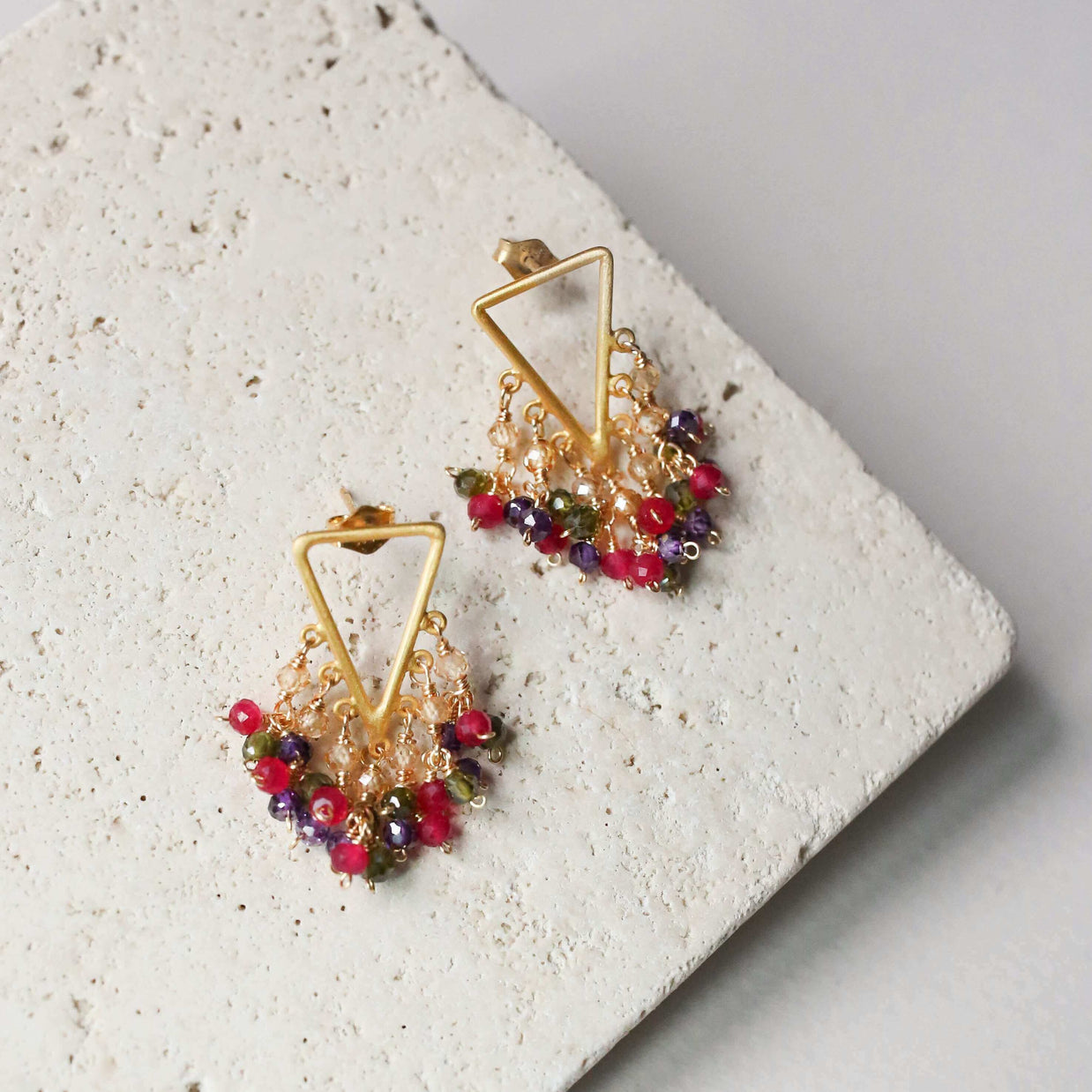 Rainbow Fringe Earrings