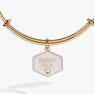'Future Mrs.' Mother of Pearl Charm Bangle