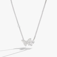Glass Butterfly Inline Necklace