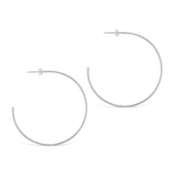 Sterling Silver Textured Hoops