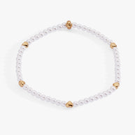 Heart and Pearl Stretch Bracelet