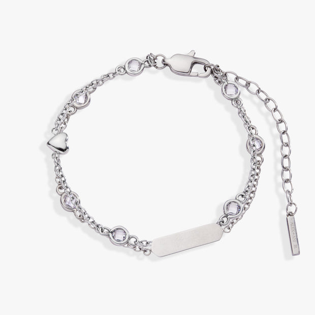 Heart Chain Double Strand Bracelet
