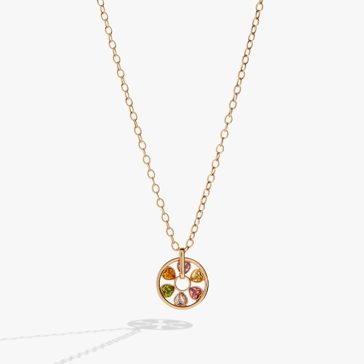 Heart Crystal Wheel Necklace