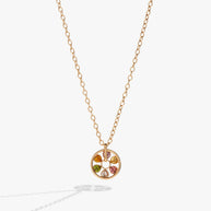 Heart Crystal Wheel Necklace