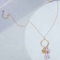 The Ammil Necklace - Rose Pink Gemstones