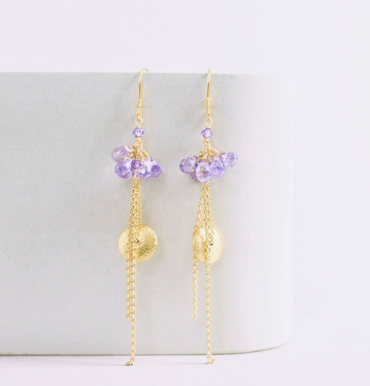 Amethyst En Pointe Earrings