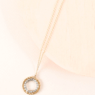 Labradorite Halo Necklace Layering Set