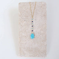 Blue Chalcedony Yoga Pendant