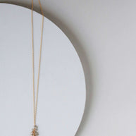 White Chalcedony Cluster Necklace
