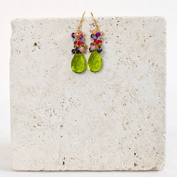 Peridot Quartz Bala Earrings