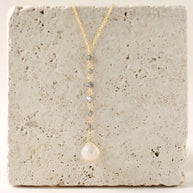White Chalcedony Yoga Necklace