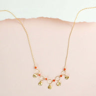Black Spinel Mini Chain Loop Necklace