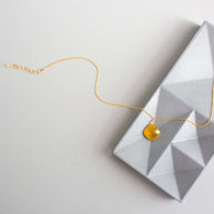 Yellow Chalcedony Pendant Necklace