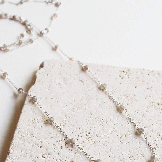 Ballet Chain - Silver Labradorite Layering Chain