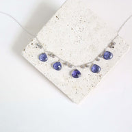 Tanzanite Quartz Silver Sparkler Necklace