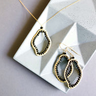 Black Spinel Freestyle Earrings
