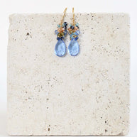Sky Blue Quartz Bala Earrings