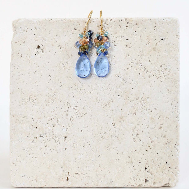 Sky Blue Quartz Bala Earrings