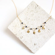 Orange Chalcedony Mini Chain Loop Necklace