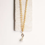 Smoky Quartz Pearl Convertible Necklace