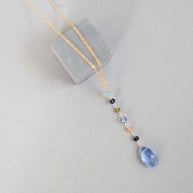 Sky Blue Quartz Yoga Pendant Necklace