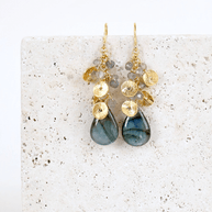 Labradorite Necklace & Earring Layering Set