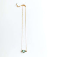 Green Amethyst Minimalist Necklace