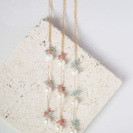 Pearl and Pink Tourmaline Necklace
