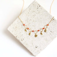 Black Spinel Mini Chain Loop Necklace