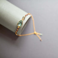 Bracelet Set: Green Amethyst and Red Jade