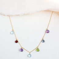 Gold Rainbow Sparkler Necklace