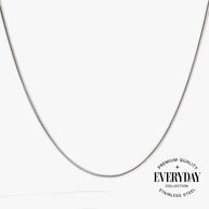 Round Herringbone Charm & Layering Necklace