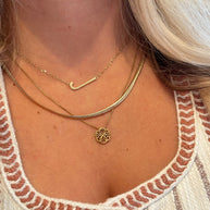 Initial J Precious Elongated Necklace