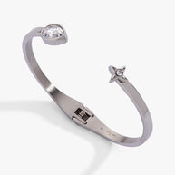 Crystal Teardrop and Star Cuff Bracelet