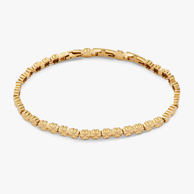 Lucky Clover Charm Tennis Bracelet